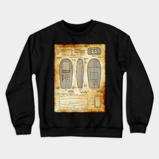 Parchment Showing Landing Party Discrete Pew-Pew Crewneck Sweatshirt